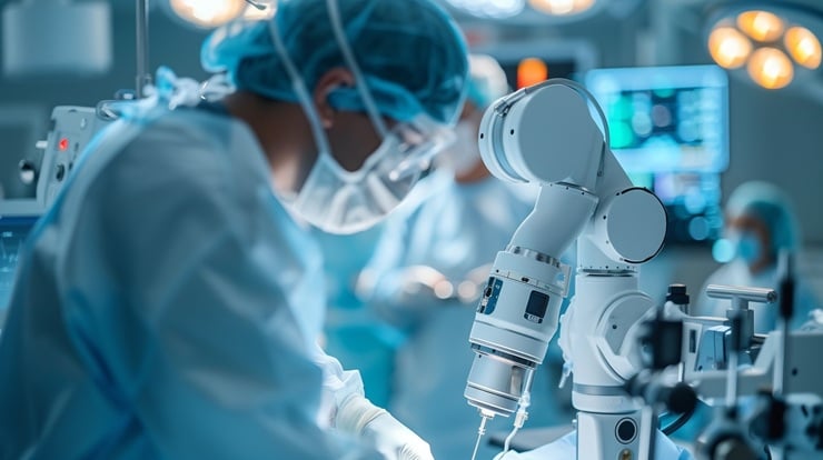 surgeon in robotic surgery